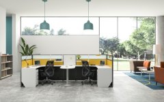 辦公屏風帶線槽