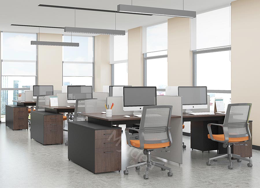 OS系列-工業(yè)風卡位|職員辦公桌